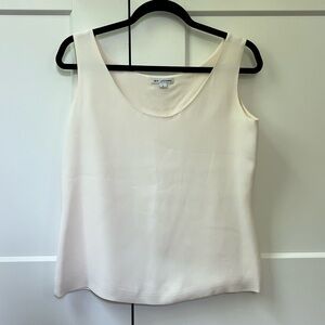 St. John Cream Sleeveless Tank Top